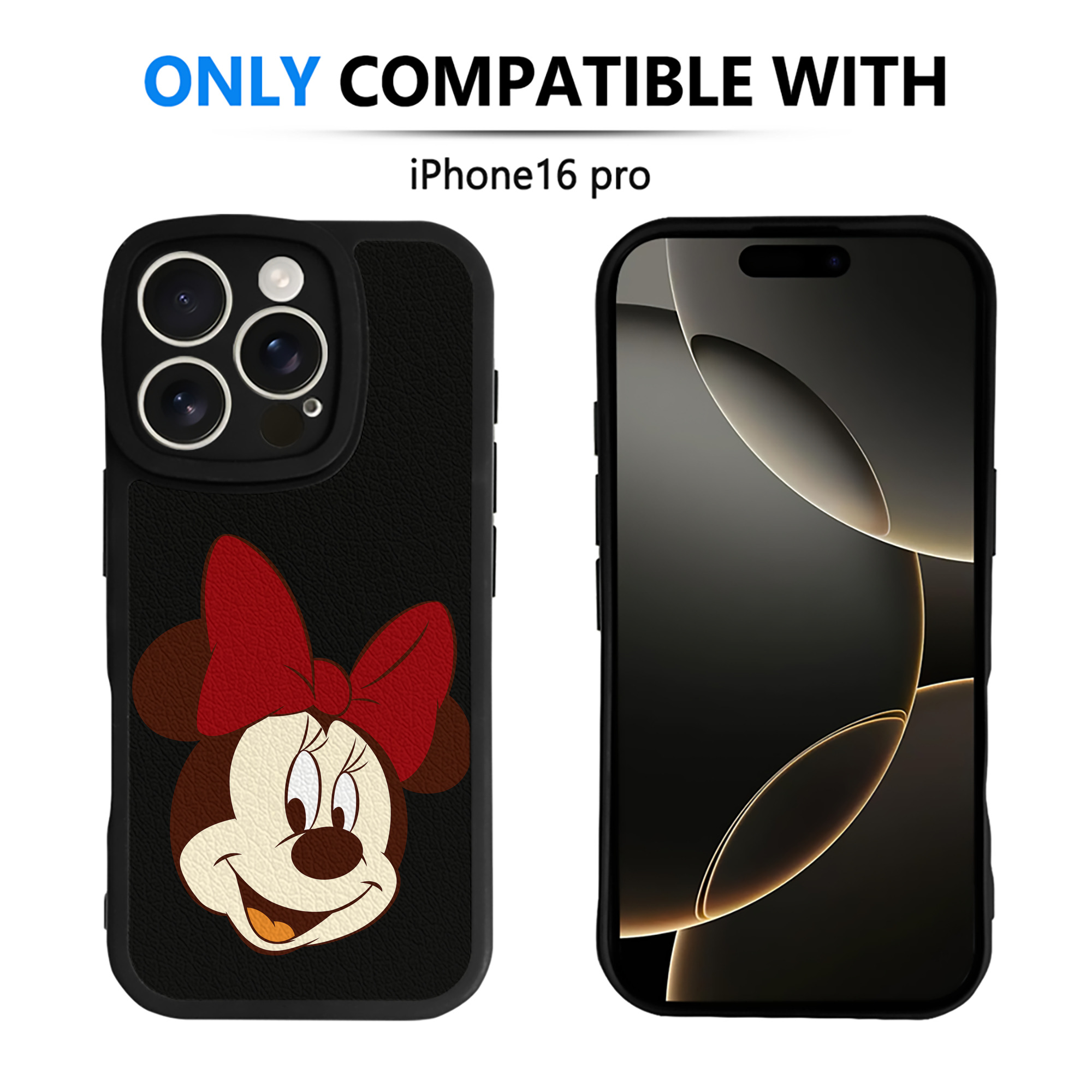 （画像用） ミッキーマウス Mickey Mouse 【iPhone 16シリーズ対応】シリコンスマホケース（レザー調） 材質：シリコン